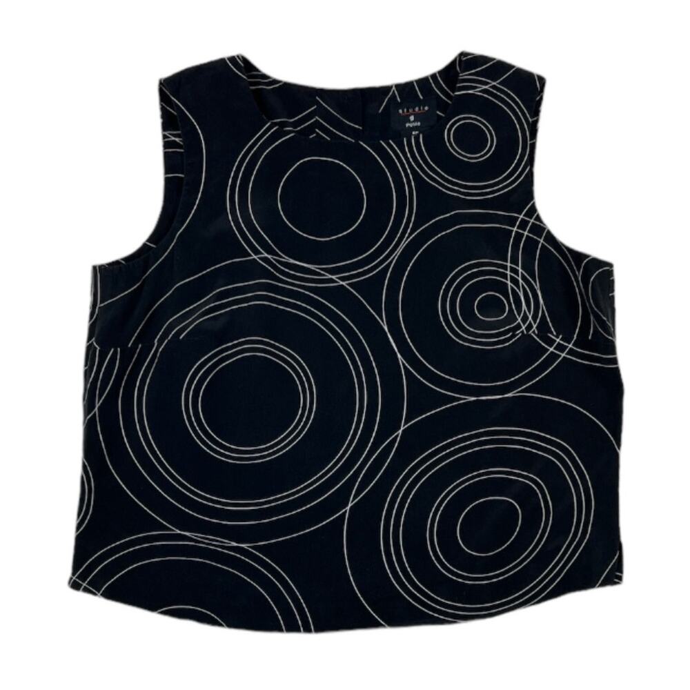 Studio G Black and White Short Sleeve Top | Size 6